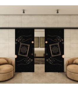 Glasschiebetür BLACK-LINE - Fotoprint Model 342