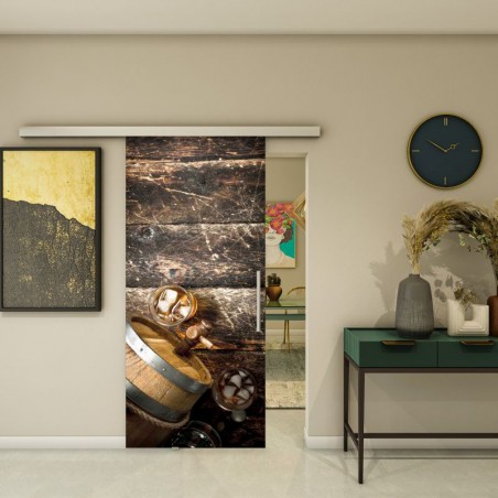 Glasschiebetür SLIM-LINE - Fotoprint Model 117