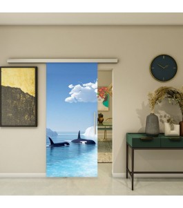 Glasschiebetür SLIM-LINE - Fotoprint Model 129