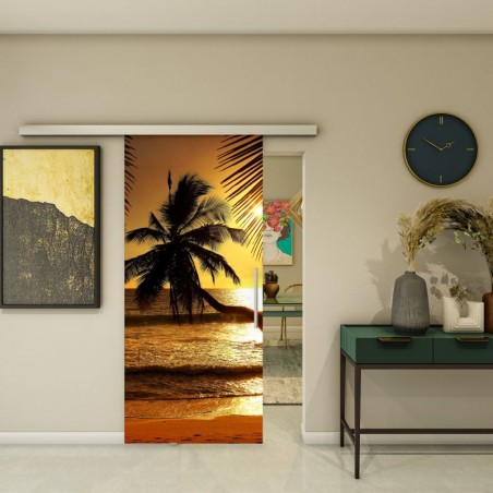 Glasschiebetür SLIM-LINE - Fotoprint Model 136