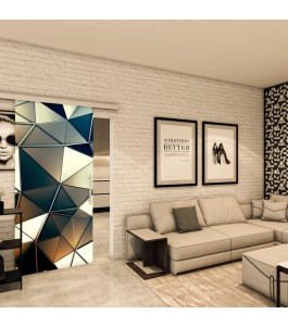 Glasschiebetür SLIM-LINE - Fotoprint Model 19