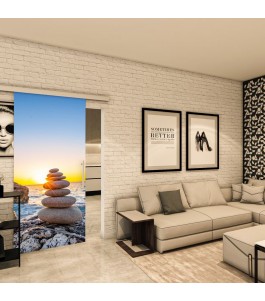 Glasschiebetür SLIM-LINE - Fotoprint Model 36