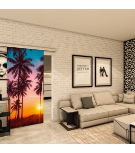 Glasschiebetür SLIM-LINE - Fotoprint Model 63