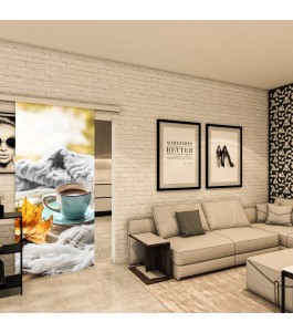 Glasschiebetür SLIM-LINE - Fotoprint Model 66