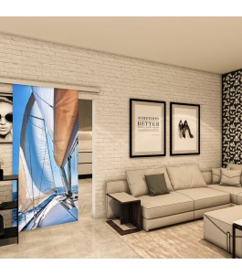Glasschiebetür SLIM-LINE - Fotoprint Model 137