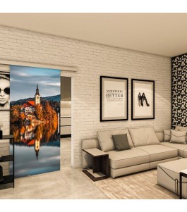 Glasschiebetür SLIM-LINE - Fotoprint Model 183