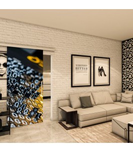 Glasschiebetür SLIM-LINE - Fotoprint Model 201