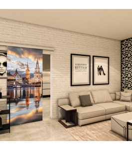 Glasschiebetür SLIM-LINE - Fotoprint Model 203