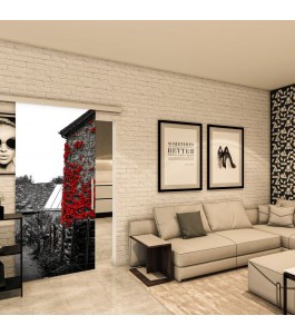 Glasschiebetür SLIM-LINE - Fotoprint Model 254