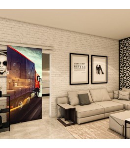 Glasschiebetür SLIM-LINE - Fotoprint Model 261
