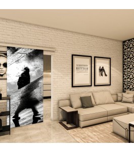Glasschiebetür SLIM-LINE - Fotoprint Model 271
