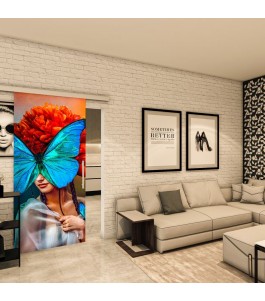 Glasschiebetür SLIM-LINE - Fotoprint Model 272