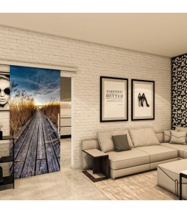 Glasschiebetür SLIM-LINE - Fotoprint Model 280
