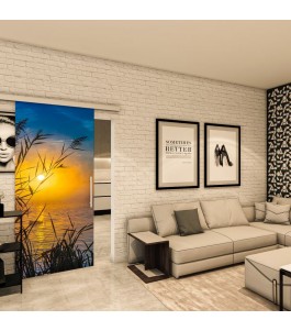 Glasschiebetür SLIM-LINE - Fotoprint Model 283