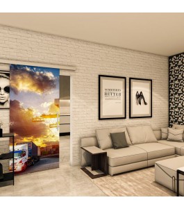 Glasschiebetür SLIM-LINE - Fotoprint Model 328