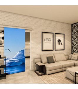 Glasschiebetür SLIM-LINE - Fotoprint Model 331