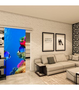 Glasschiebetür SLIM-LINE - Fotoprint Model 332