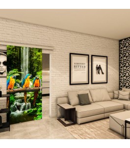 Glasschiebetür SLIM-LINE - Fotoprint Model 338