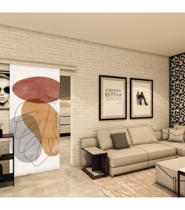 Glasschiebetür SLIM-LINE - Fotoprint Model 345