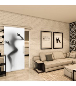 Glasschiebetür SLIM-LINE - Fotoprint Model 354