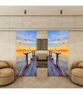 Glasschiebetür SLIM-LINE - Fotoprint Model 44