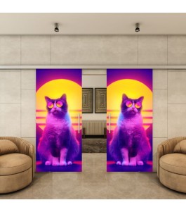 Glasschiebetür SLIM-LINE - Fotoprint Model 84