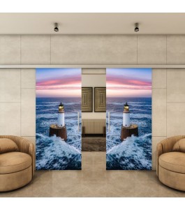Glasschiebetür SLIM-LINE - Fotoprint Model 124