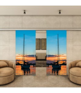 Glasschiebetür SLIM-LINE - Fotoprint Model 135