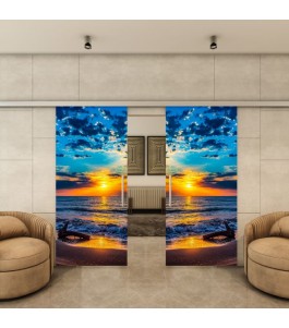 Glasschiebetür SLIM-LINE - Fotoprint Model 146