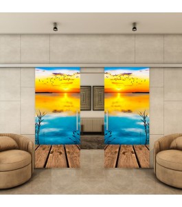 Glasschiebetür SLIM-LINE - Fotoprint Model 178