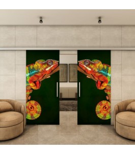 Glasschiebetür SLIM-LINE - Fotoprint Model 296