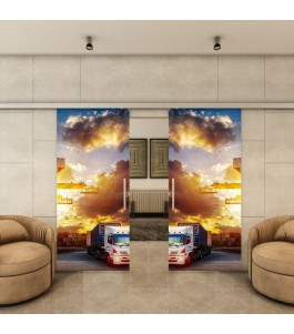 Glasschiebetür SLIM-LINE - Fotoprint Model 328