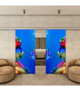 Glasschiebetür SLIM-LINE - Fotoprint Model 332