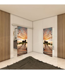 Glasschiebetür SLIM-LINE - Fotoprint Model 47