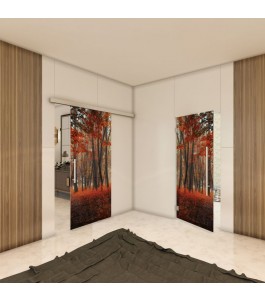 Glasschiebetür SLIM-LINE - Fotoprint Model 67