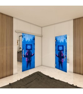 Glasschiebetür SLIM-LINE - Fotoprint Model 86