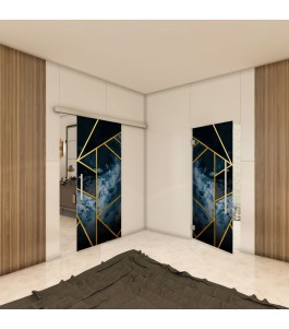 Glasschiebetür SLIM-LINE - Fotoprint Model 91