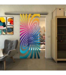 Glasschiebetür SLIM-LINE - Fineprint Model 189 Verlauf auf Klarglas