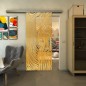 Glasschiebetür SLIM-LINE - Fineprint Modell 074 Gold auf Klarglas Glasschiebetür SLIM-LINE - Fineprint Modell 074 Gold auf Klarglas