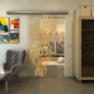 Glasschiebetür SLIM-LINE - Fineprint Modell 125 Gold auf Klarglas Glasschiebetür SLIM-LINE - Fineprint Modell 125 Gold auf Klarglas
