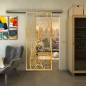 Glasschiebetür SLIM-LINE - Fineprint Modell 204 Gold auf Klarglas Glasschiebetür SLIM-LINE - Fineprint Modell 204 Gold auf Klarglas