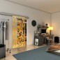 Glasschiebetür SLIM-LINE - Fineprint Modell 112 Gold auf Klarglas Glasschiebetür SLIM-LINE - Fineprint Modell 112 Gold auf Klarglas