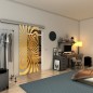Glasschiebetür SLIM-LINE - Fineprint Modell 189 Gold auf Klarglas Glasschiebetür SLIM-LINE - Fineprint Modell 189 Gold auf Klarglas