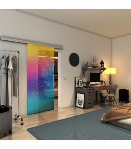 Glasschiebetür SLIM-LINE - Fineprint Model 193 Verlauf auf Klarglas
