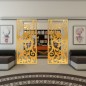 Glasschiebetür SLIM-LINE - Fineprint Modell 112 Gold auf Klarglas Glasschiebetür SLIM-LINE - Fineprint Modell 112 Gold auf Klarglas
