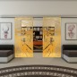 Glasschiebetür SLIM-LINE - Fineprint Modell 133 Gold auf Klarglas Glasschiebetür SLIM-LINE - Fineprint Modell 133 Gold auf Klarglas