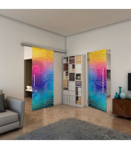 Glasschiebetür SLIM-LINE - Fineprint Model 198 Verlauf auf Klarglas