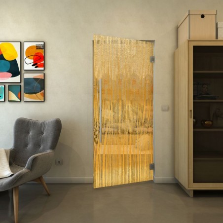 Pendeltür - Fineprint Model 032 Gold auf Klarglas