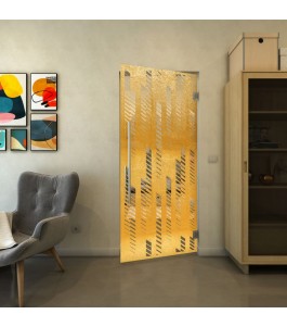Pendeltür - Fineprint Model 067 Gold auf Klarglas