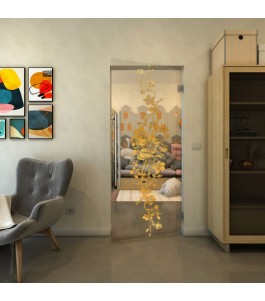 Pendeltür - Fineprint Model 085 Gold auf Klarglas